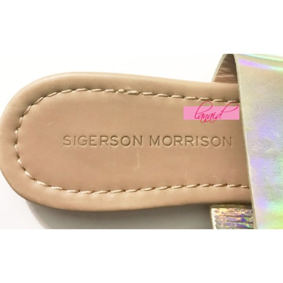 Sigerson Morrison Abisha Sandals Iridescent Holo 7 - Picture 4 of 7